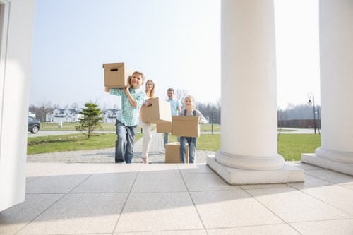Commercial moving team planning an office relocation in Earls Court