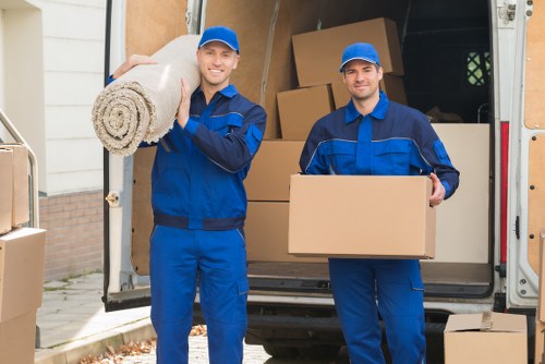 Packing and loading household items for an Earls Court move