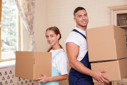 Removal van used for furniture transport in West London