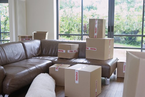 Loading furniture and boxes into a truck for a local move